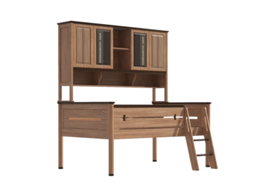 加高衣柜护栏床